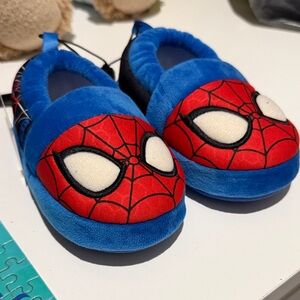 New Spiderman Kids Slippers - Red and Blue